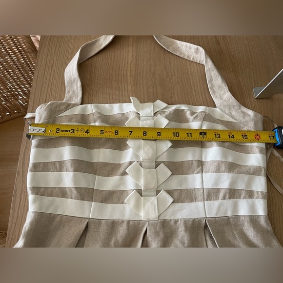 Jessica Simpson|Tan Linen Halter Dress w White Horizontal Stripes, Feminine!••• - Picture 16 of 16